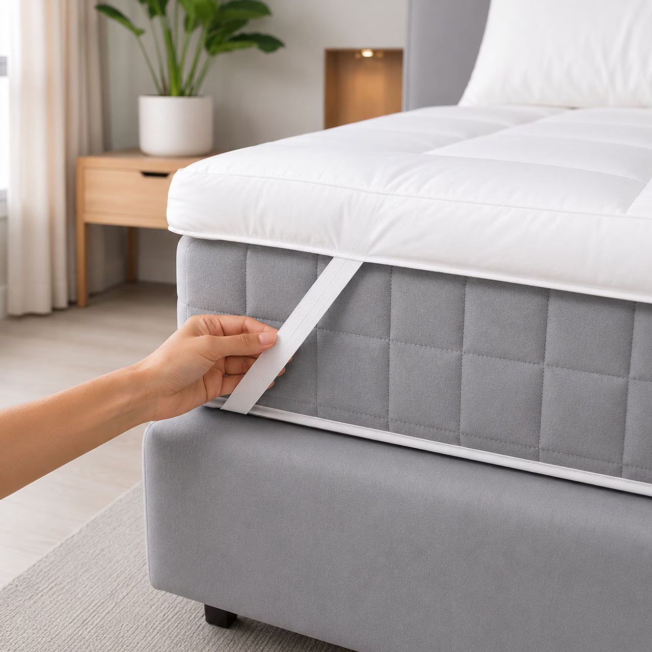 Double Mattress Topper - Luxurious, Plushy, & Firm (137 × 190 cm)