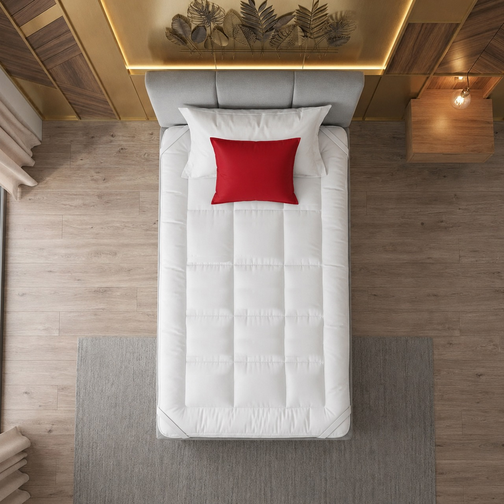 mightysoft small single mattress topper upper view